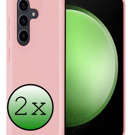 BASEY. BASEY. Samsung Galaxy S23 FE Hoesje Siliconen - Lichtroze - 2 PACK