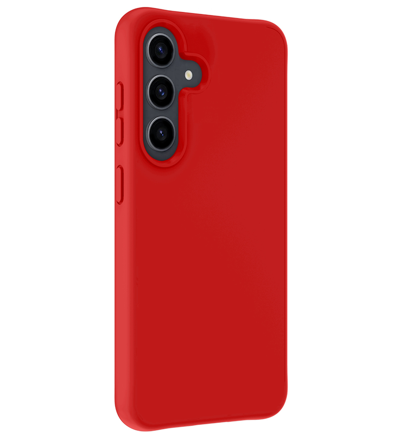 BASEY. Hoes Geschikt voor Samsung S23 FE Hoesje Siliconen Back Cover Case - Hoesje Geschikt voor Samsung Galaxy S23 FE Hoes Cover Hoesje - Rood - 2 Stuks