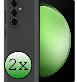 BASEY. BASEY. Samsung Galaxy S23 FE Hoesje Siliconen - Zwart - 2 PACK