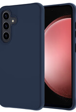 NoXx Hoes Geschikt voor Samsung S23 FE Hoesje Cover Siliconen Back Case Hoes - Donkerblauw