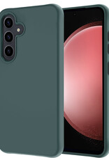 NoXx Hoes Geschikt voor Samsung S23 FE Hoesje Cover Siliconen Back Case Hoes - Donkergroen
