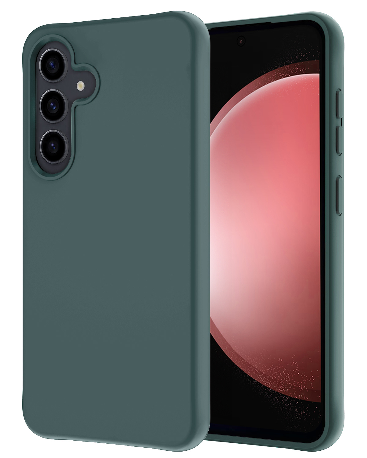 NoXx Hoes Geschikt voor Samsung S23 FE Hoesje Cover Siliconen Back Case Hoes - Donkergroen