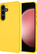 NoXx Hoes Geschikt voor Samsung S23 FE Hoesje Cover Siliconen Back Case Hoes - Geel