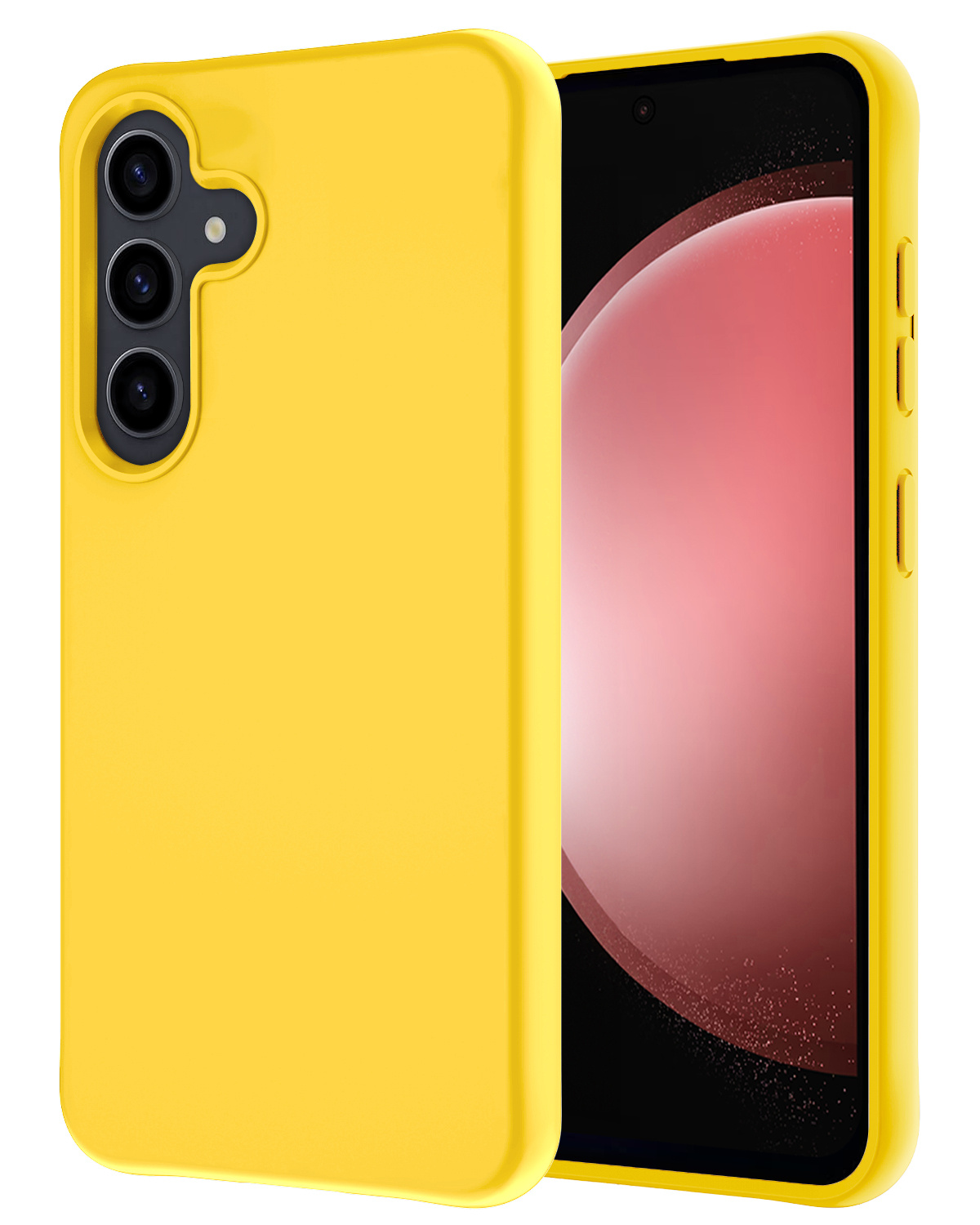 NoXx Hoes Geschikt voor Samsung S23 FE Hoesje Cover Siliconen Back Case Hoes - Geel