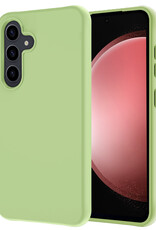 NoXx Hoes Geschikt voor Samsung S23 FE Hoesje Cover Siliconen Back Case Hoes - Groen
