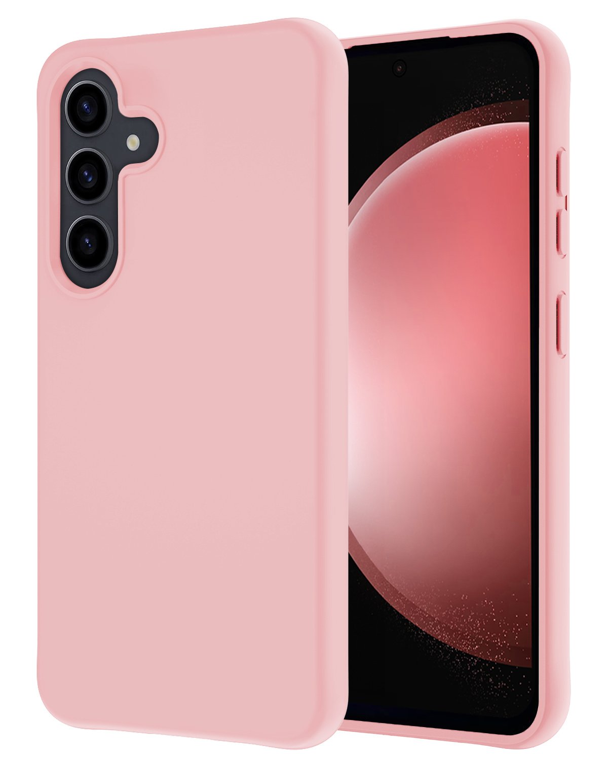 NoXx Hoes Geschikt voor Samsung S23 FE Hoesje Cover Siliconen Back Case Hoes - Lichtroze