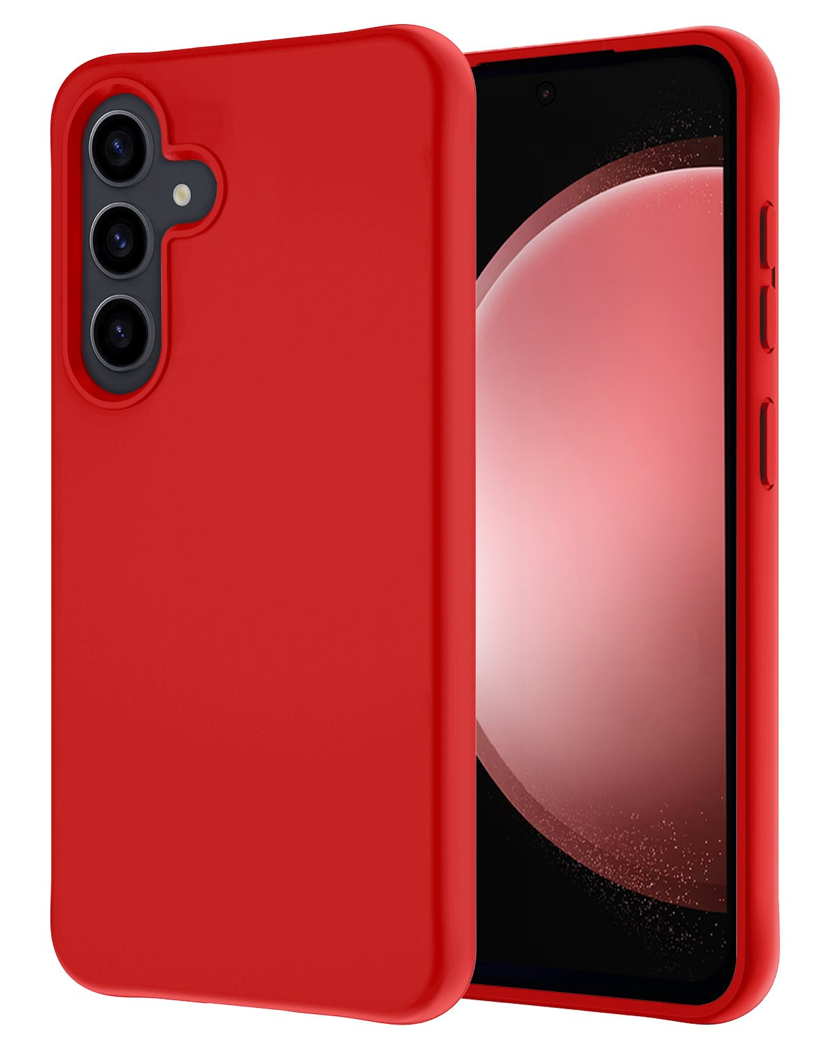 NoXx Hoes Geschikt voor Samsung S23 FE Hoesje Cover Siliconen Back Case Hoes - Rood