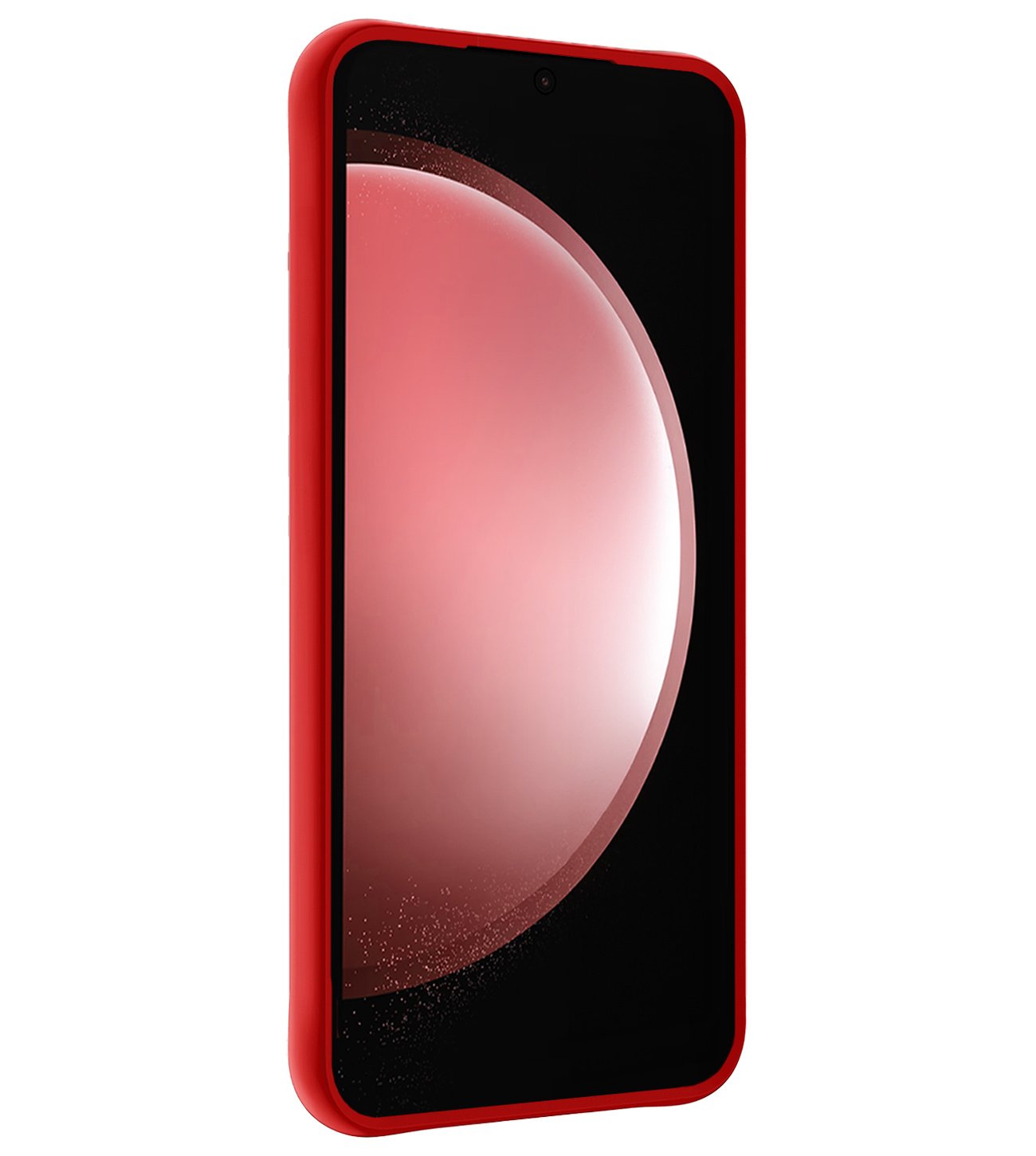 NoXx Hoes Geschikt voor Samsung S23 FE Hoesje Cover Siliconen Back Case Hoes - Rood