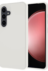 NoXx Hoes Geschikt voor Samsung S23 FE Hoesje Cover Siliconen Back Case Hoes - Wit