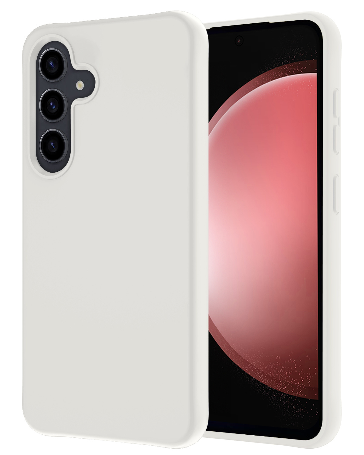 NoXx Hoes Geschikt voor Samsung S23 FE Hoesje Cover Siliconen Back Case Hoes - Wit