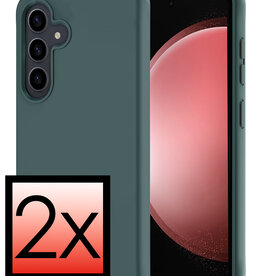 NoXx NoXx Samsung Galaxy S23 FE Hoesje Siliconen - Donkergroen - 2 PACK