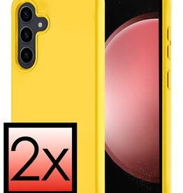 NoXx NoXx Samsung Galaxy S23 FE Hoesje Siliconen - Geel - 2 PACK