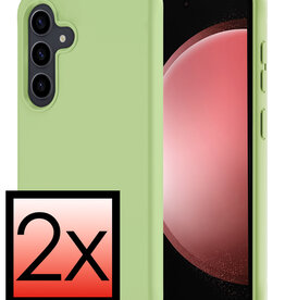 NoXx NoXx Samsung Galaxy S23 FE Hoesje Siliconen - Groen - 2 PACK