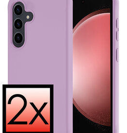 NoXx NoXx Samsung Galaxy S23 FE Hoesje Siliconen - Lila - 2 PACK