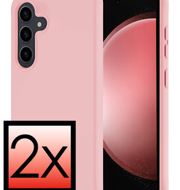 NoXx NoXx Samsung Galaxy S23 FE Hoesje Siliconen - Lichtroze - 2 PACK
