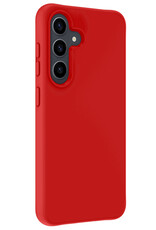 NoXx Hoes Geschikt voor Samsung S23 FE Hoesje Cover Siliconen Back Case Hoes - Rood - 2x