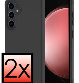 NoXx NoXx Samsung Galaxy S23 FE Hoesje Siliconen - Zwart - 2 PACK