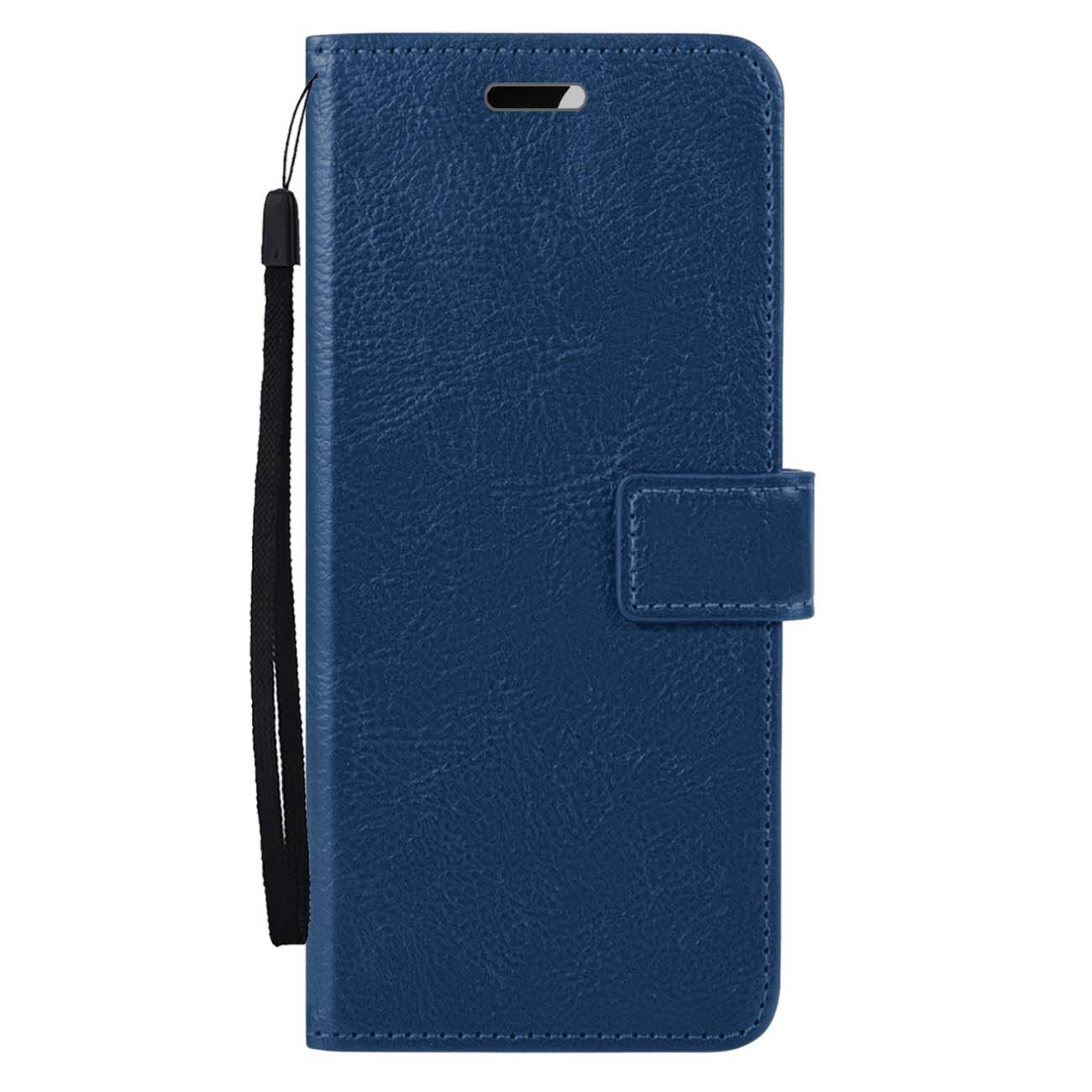 BASEY. Hoes Geschikt voor Samsung S23 FE Hoesje Bookcase Hoes Flip Case Book Cover - Hoesje Geschikt voor Samsung Galaxy S23 FE Hoes Book Case Hoesje - Donkerblauw
