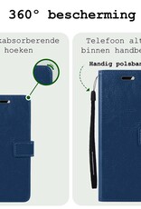 BASEY. Hoes Geschikt voor Samsung S23 FE Hoesje Bookcase Hoes Flip Case Book Cover - Hoesje Geschikt voor Samsung Galaxy S23 FE Hoes Book Case Hoesje - Donkerblauw