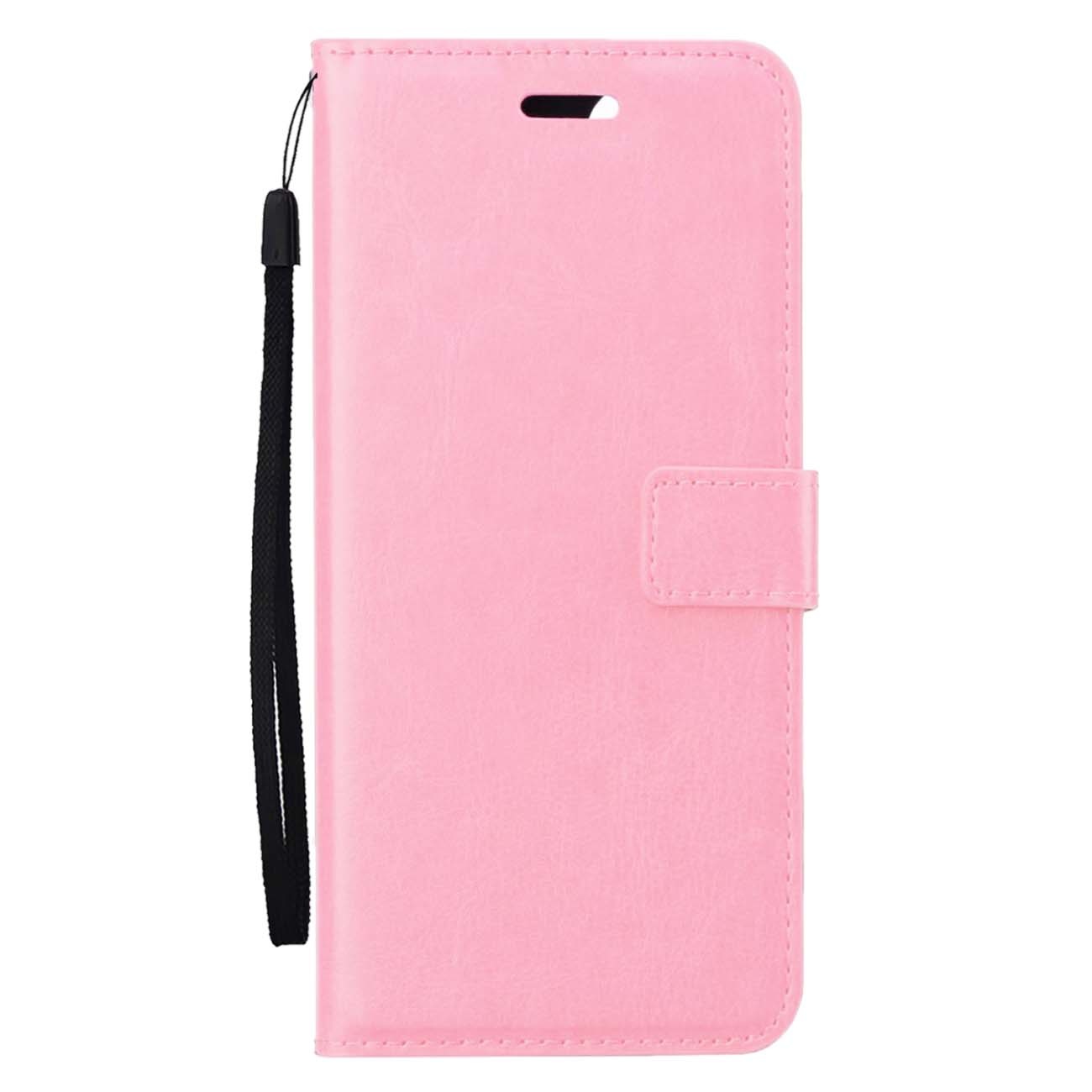 BASEY. Hoes Geschikt voor Samsung S23 FE Hoesje Bookcase Hoes Flip Case Book Cover - Hoesje Geschikt voor Samsung Galaxy S23 FE Hoes Book Case Hoesje - Lichtroze