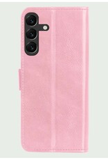 BASEY. Hoes Geschikt voor Samsung S23 FE Hoesje Bookcase Hoes Flip Case Book Cover - Hoesje Geschikt voor Samsung Galaxy S23 FE Hoes Book Case Hoesje - Lichtroze