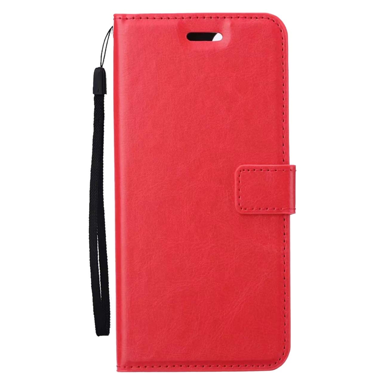 BASEY. Hoes Geschikt voor Samsung S23 FE Hoesje Bookcase Hoes Flip Case Book Cover - Hoesje Geschikt voor Samsung Galaxy S23 FE Hoes Book Case Hoesje - Rood