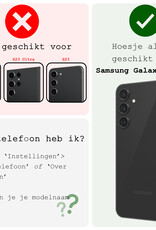 BASEY. Hoes Geschikt voor Samsung S23 FE Hoesje Bookcase Hoes Flip Case Book Cover - Hoesje Geschikt voor Samsung Galaxy S23 FE Hoes Book Case Hoesje - Wit