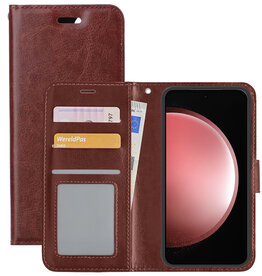 NoXx NoXx Samsung Galaxy S23 FE Hoesje Bookcase - Bruin