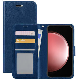 NoXx NoXx Samsung Galaxy S23 FE Hoesje Bookcase - Donkerblauw