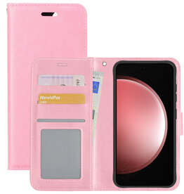 NoXx NoXx Samsung Galaxy S23 FE Hoesje Bookcase - Lichtroze