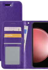 NoXx Hoes Geschikt voor Samsung S23 FE Hoesje Book Case Hoes Flip Cover Wallet Bookcase - Paars
