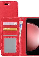 NoXx Hoes Geschikt voor Samsung S23 FE Hoesje Book Case Hoes Flip Cover Wallet Bookcase - Rood
