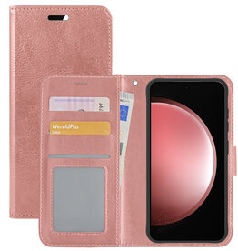 NoXx NoXx Samsung Galaxy S23 FE Hoesje Bookcase - Rose Goud