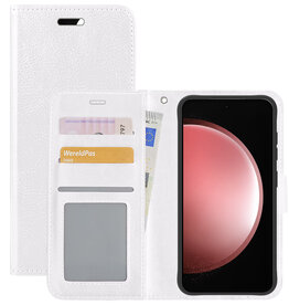 NoXx NoXx Samsung Galaxy S23 FE Hoesje Bookcase - Wit