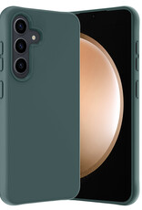 Nomfy Hoesje Geschikt voor Samsung S23 FE Hoesje Siliconen Cover Case - Hoes Geschikt voor Samsung Galaxy S23 FE Hoes Back Case - Donkergroen