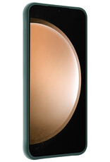 Nomfy Hoesje Geschikt voor Samsung S23 FE Hoesje Siliconen Cover Case - Hoes Geschikt voor Samsung Galaxy S23 FE Hoes Back Case - Donkergroen