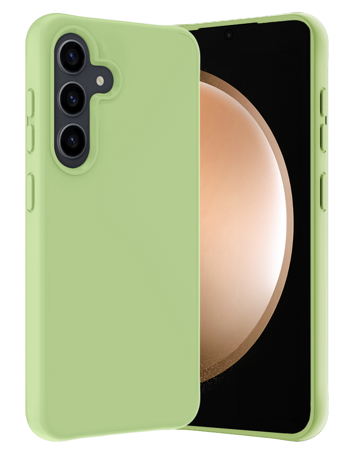 Nomfy Hoesje Geschikt voor Samsung S23 FE Hoesje Siliconen Cover Case - Hoes Geschikt voor Samsung Galaxy S23 FE Hoes Back Case - Groen