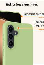 Nomfy Hoesje Geschikt voor Samsung S23 FE Hoesje Siliconen Cover Case - Hoes Geschikt voor Samsung Galaxy S23 FE Hoes Back Case - Groen