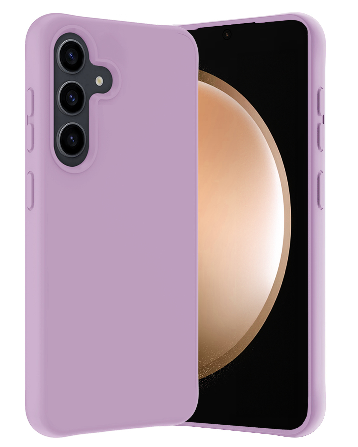 Nomfy Hoesje Geschikt voor Samsung S23 FE Hoesje Siliconen Cover Case - Hoes Geschikt voor Samsung Galaxy S23 FE Hoes Back Case - Lila