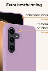 Nomfy Hoesje Geschikt voor Samsung S23 FE Hoesje Siliconen Cover Case - Hoes Geschikt voor Samsung Galaxy S23 FE Hoes Back Case - Lila