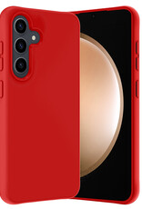 Nomfy Hoesje Geschikt voor Samsung S23 FE Hoesje Siliconen Cover Case - Hoes Geschikt voor Samsung Galaxy S23 FE Hoes Back Case - Rood