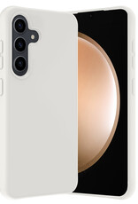 Nomfy Hoesje Geschikt voor Samsung S23 FE Hoesje Siliconen Cover Case - Hoes Geschikt voor Samsung Galaxy S23 FE Hoes Back Case - Wit