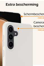 Nomfy Hoesje Geschikt voor Samsung S23 FE Hoesje Siliconen Cover Case - Hoes Geschikt voor Samsung Galaxy S23 FE Hoes Back Case - Wit