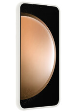 Nomfy Hoesje Geschikt voor Samsung S23 FE Hoesje Siliconen Cover Case - Hoes Geschikt voor Samsung Galaxy S23 FE Hoes Back Case - Wit