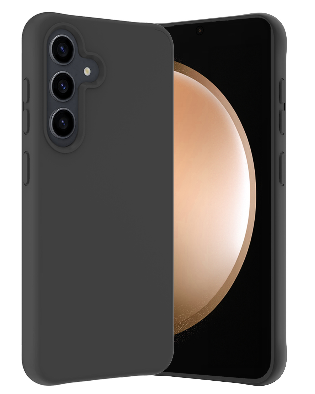 Nomfy Hoesje Geschikt voor Samsung S23 FE Hoesje Siliconen Cover Case - Hoes Geschikt voor Samsung Galaxy S23 FE Hoes Back Case - Zwart