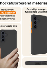 Nomfy Hoesje Geschikt voor Samsung S23 FE Hoesje Siliconen Cover Case - Hoes Geschikt voor Samsung Galaxy S23 FE Hoes Back Case - Zwart