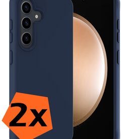Nomfy Nomfy Samsung Galaxy S23 FE Hoesje Siliconen - Donkerblauw - 2 PACK