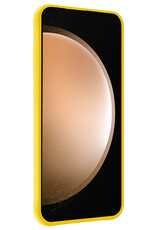 Nomfy Hoesje Geschikt voor Samsung S23 FE Hoesje Siliconen Cover Case - Hoes Geschikt voor Samsung Galaxy S23 FE Hoes Back Case - 2-PACK - Geel