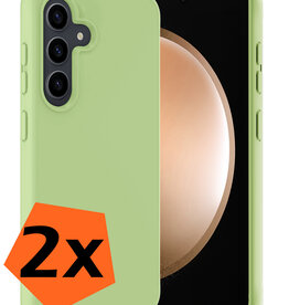 Nomfy Nomfy Samsung Galaxy S23 FE Hoesje Siliconen - Groen - 2 PACK
