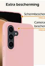 Nomfy Hoesje Geschikt voor Samsung S23 FE Hoesje Siliconen Cover Case - Hoes Geschikt voor Samsung Galaxy S23 FE Hoes Back Case - 2-PACK - Lichtroze